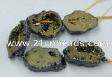 CNG2345 7.5 inches 25*35mm - 35*40mm freeform druzy agate beads