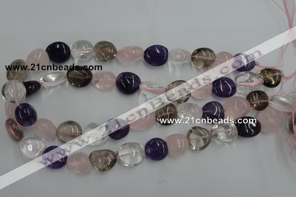 CNG235 15.5 inches 15*16mm nuggets mixed quartz beads