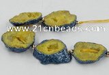 CNG2350 7.5 inches 25*35mm - 35*40mm freeform druzy agate beads