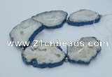 CNG2355 7.5 inches 40*50mm - 55*60mm freeform druzy agate beads