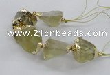 CNG2387 7.5 inches 15*25mm - 20*30mm nuggets lemon quartz beads