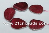 CNG2392 7.5 inches 35*45mm - 45*55mm freeform agate gemstone beads