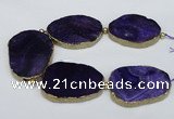 CNG2398 7.5 inches 35*45mm - 45*55mm freeform agate gemstone beads