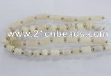 CNG2432 15.5 inches 11*14mm - 14*20mm tube druzy quartz beads