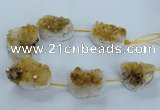 CNG2436 15.5 inches 20*25mm - 30*35mm nuggets druzy citrine beads