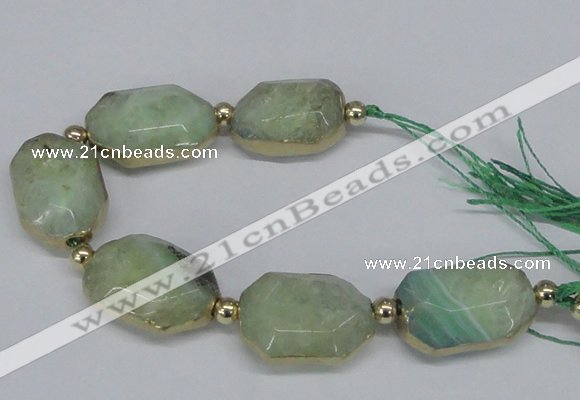 CNG2453 7.5 inches 20*25mm - 25*35mm faceted freeform agate beads