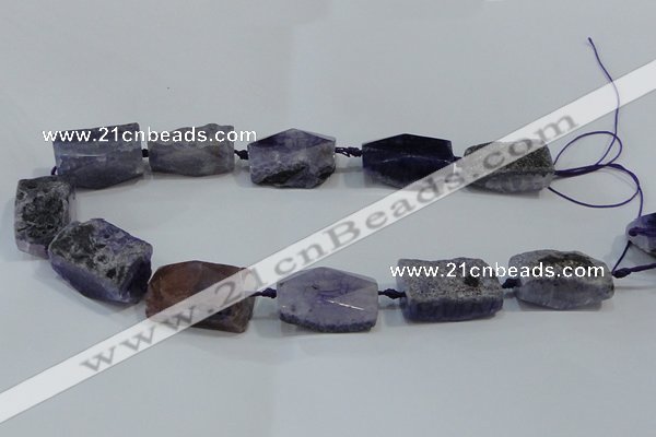 CNG2524 15.5 inches 12*30mm - 15*30mm nuggets agate beads