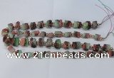 CNG2546 8*12mm – 13*18mm tube druzy quartz beads wholesale