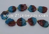 CNG2552 15.5 inches 30*40mm - 45*50mm freeform druzy agate beads