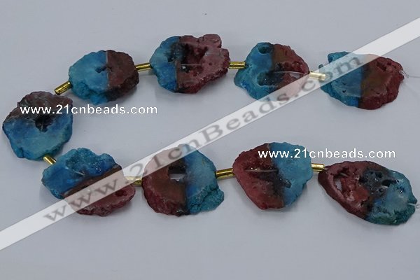 CNG2552 15.5 inches 30*40mm - 45*50mm freeform druzy agate beads