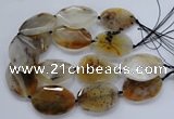 CNG2555 35*50mm - 40*55mm faceted freeform montana agate beads
