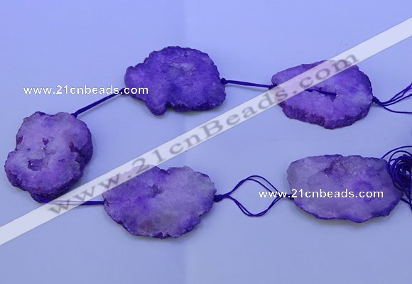 CNG2571 15.5 inches 45*50mm - 55*65mm freeform druzy agate beads