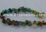 CNG2591 15.5 inches 13*18mm - 15*25mm nuggets plated druzy agate beads