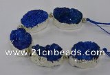 CNG2602 7.5 inches 25*35mm - 30*40mm freeform druzy agate beads