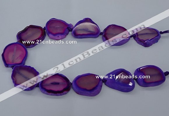 CNG2609 15.5 inches 30*35mm - 40*45mm freeform agate beads