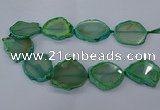 CNG2612 15.5 inches 30*35mm - 40*45mm freeform agate beads