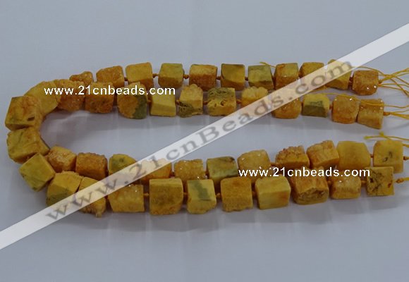 CNG2618 15.5 inches 10*12mm - 14*16mm nuggets druzy agate beads