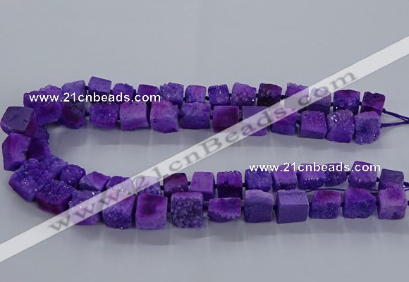 CNG2619 15.5 inches 10*12mm - 14*16mm nuggets druzy agate beads