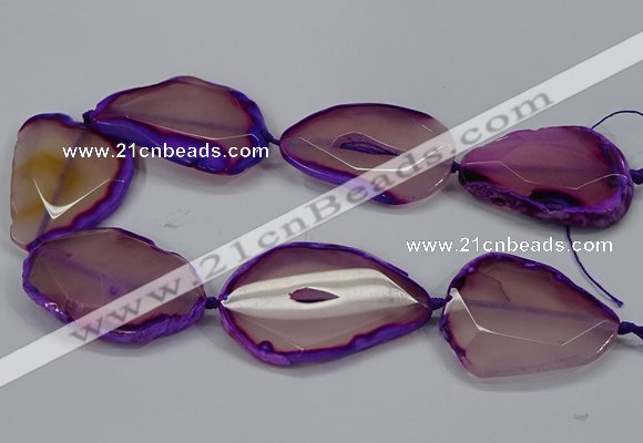 CNG2665 15.5 inches 30*40mm - 40*55mm freeform agate beads