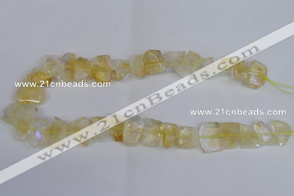 CNG2706 15.5 inches 13*18mm - 15*20mm freeform natural citrine beads