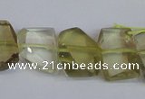 CNG2707 15.5 inches 13*18mm - 15*20mm freeform lemon quartz beads