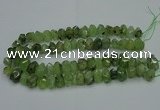 CNG2719 10*14mm - 13*18mm faceted nuggets green rutilated quartz beads