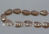 CNG2721 15.5 inches 18*28mm - 20*30mm freeform rose quartz beads