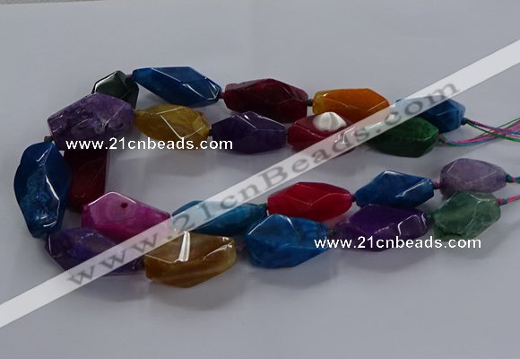 CNG2737 15.5 inches 15*30mm - 20*40mm nuggets agate beads