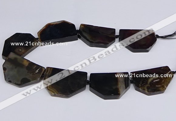 CNG2751 15.5 inches 30*45mm - 35*50mm freeform agate beads