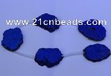 CNG2760 15.5 inches 28*35mm - 40*45mm freeform plated druzy agate beads