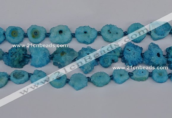 CNG2764 15.5 inches 15*20mm - 25*30mm freeform druzy agate beads