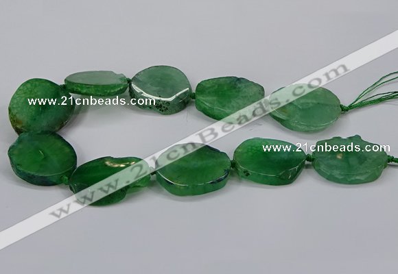 CNG2779 15.5 inches 30*35mm - 35*40mm freeform agate beads