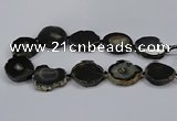 CNG2781 15.5 inches 30*35mm - 35*40mm freeform agate beads