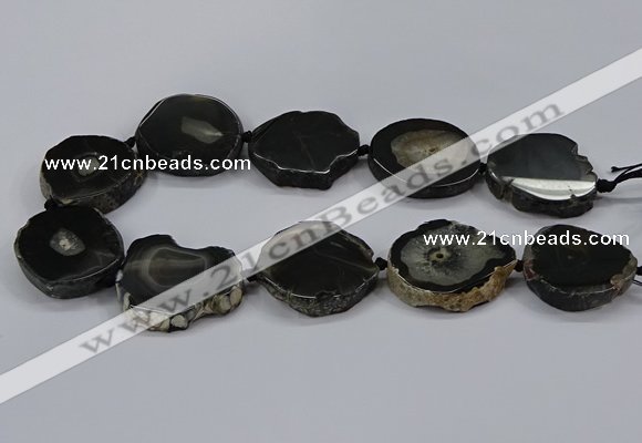 CNG2781 15.5 inches 30*35mm - 35*40mm freeform agate beads