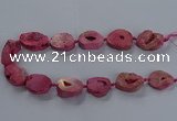 CNG2803 15.5 inches 25*30mm - 30*40mm freeform druzy agate beads