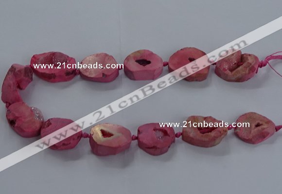 CNG2803 15.5 inches 25*30mm - 30*40mm freeform druzy agate beads