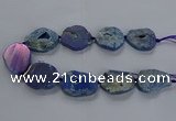 CNG2813 15.5 inches 25*35mm - 30*45mm freeform druzy agate beads