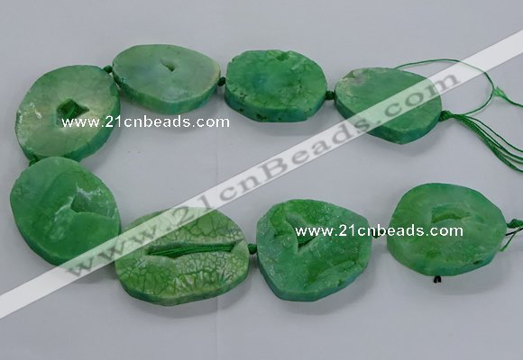 CNG2815 15.5 inches 30*45mm - 35*50mm freeform druzy agate beads