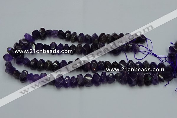 CNG2820 10*14mm - 13*18mm faceted nuggets amethyst beads