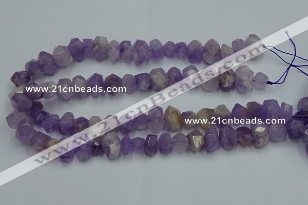 CNG2822 10*14mm - 13*18mm faceted nuggets lavender amethyst beads