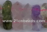 CNG2828 15.5 inches 10*14mm - 13*18mm faceted nuggets mixed quartz beads