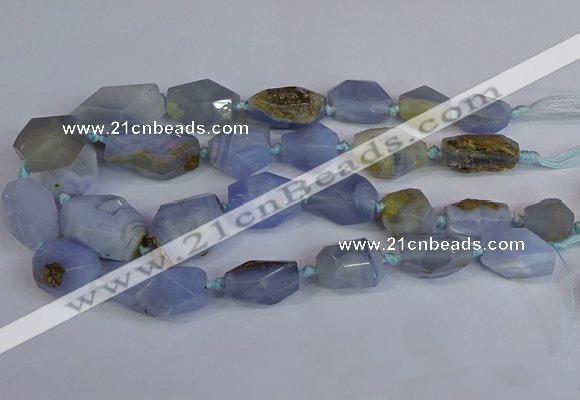 CNG2835 15.5 inches 12*16mm - 22*35mm nuggets blue lace agate beads