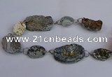 CNG2840 20*25mm - 32*50mm freeform druzy agate beads wholesale