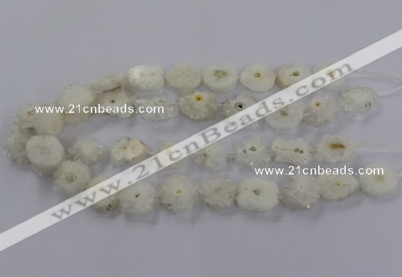 CNG2845 15.5 inches 15*20mm - 25*30mm freeform druzy agate beads