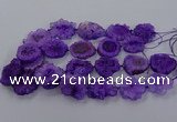 CNG2850 15.5 inches 30*40mm - 45*50mm freeform druzy agate beads