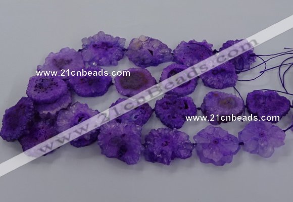 CNG2850 15.5 inches 30*40mm - 45*50mm freeform druzy agate beads