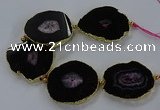 CNG2852 8 inches 35*45mm - 45*55mm freeform druzy agate beads