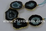 CNG2854 8 inches 35*45mm - 45*55mm freeform druzy agate beads