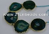 CNG2862 8 inches 40*45mm - 50*60mm freeform druzy agate beads