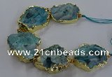 CNG2868 8 inches 35*40mm - 40*50mm freeform druzy agate beads